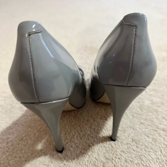 Jessica Simpson, grey open toe platform heels, size 7.5M - Picture 5 of 7